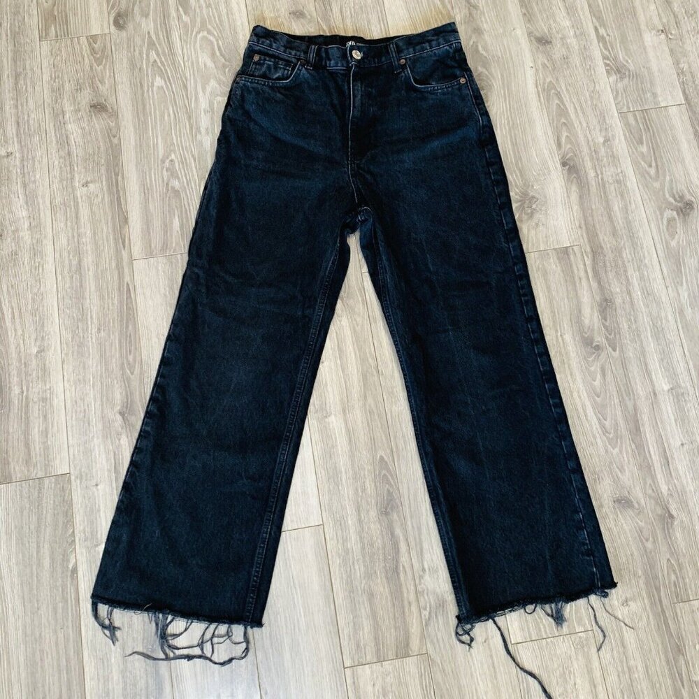 Zara Black Wide-Leg Jeans